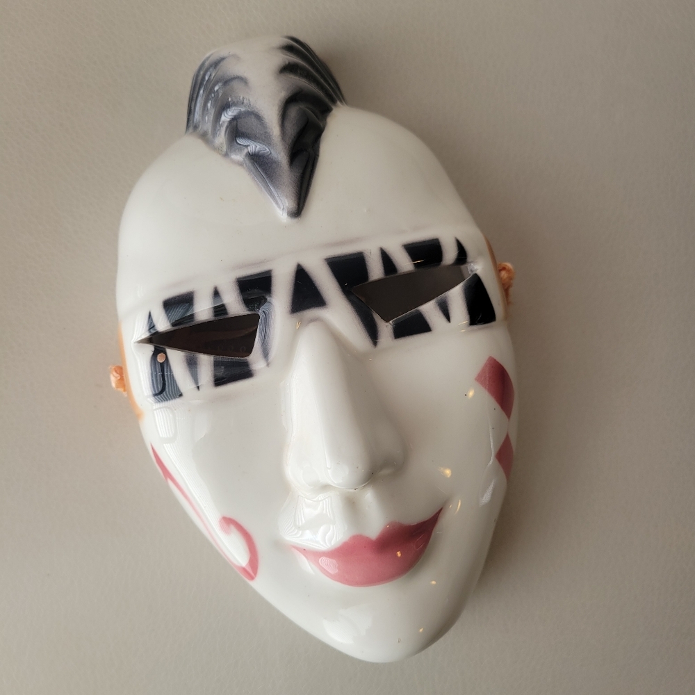 Ceramic Mask ~ Punk Rock ~ Mardi Gras ~ 1980s? ~ Studio 54 Glam! Fun! - Picture 10 of 16